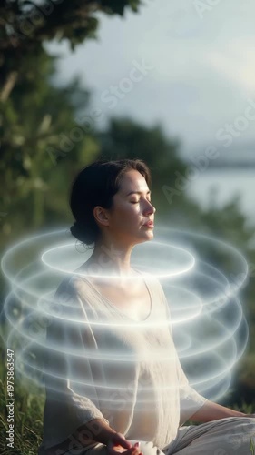 Serene Meditation with Energy Flow in Nature