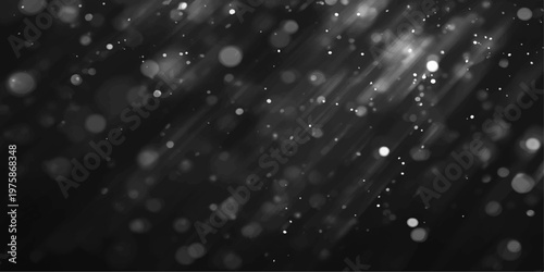 Blue night sky with raindrops on the window and a shiny winter pattern of glowing Christmas stars and snowflakes in a glitter holiday illustration design