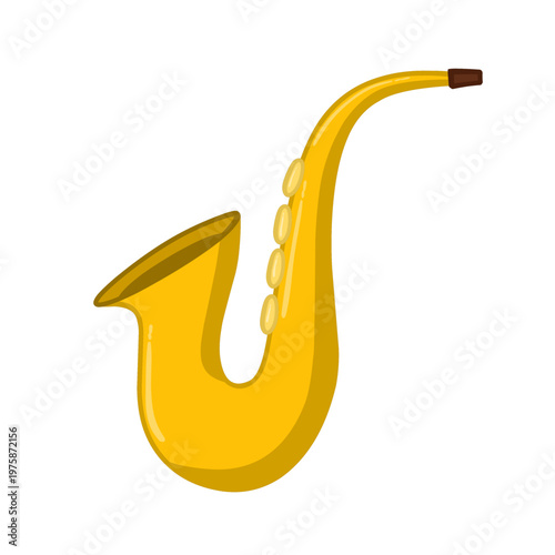 Flat illustration of a saxophone