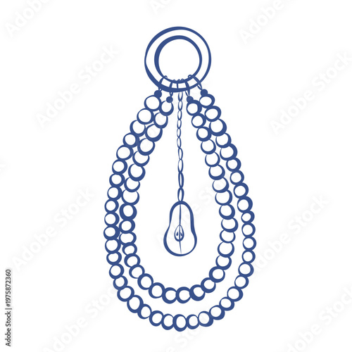 A pendant or keychain made of natural stones with a pear-shaped bead. A perfect accessory for a bag