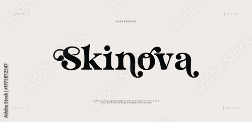 Luxury alphabet letters font. Typography minimalist urban sana serif digital fashion future creative logos fonts. vector illustration
