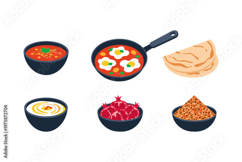 Middle Eastern Food Assortment