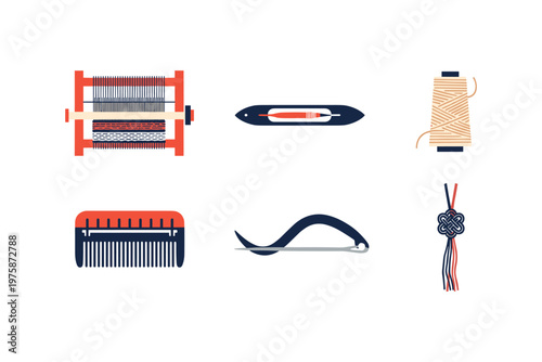 Textile Crafting Tools Collection