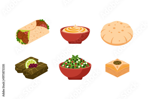 Middle Eastern Food Assortment