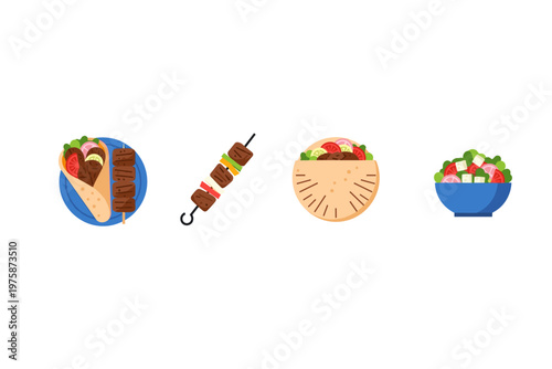 Mediterranean Food Icons