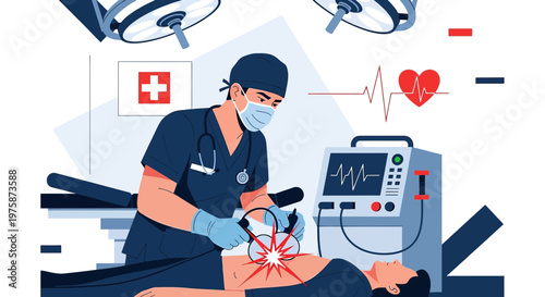 Surgeon Performs Life-Saving Defibrillation in Modern Operating Room
