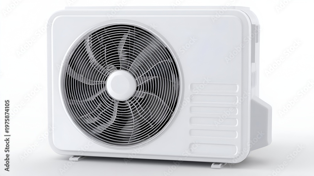 Fototapeta premium Modern air conditioning unit with a sleek design, perfect for cooling indoor spaces efficiently.