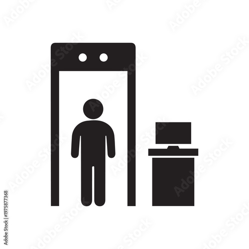 Security check icon. Element of airport icon for mobile concept and web apps. Detailed Security check icon can be used for web and mobile
