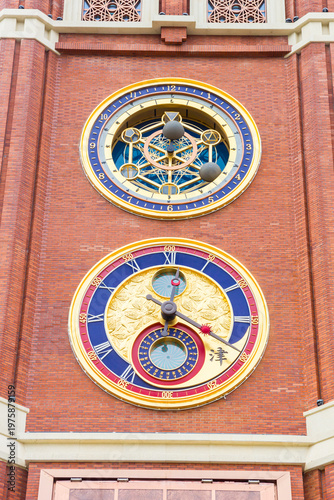 Wallpaper Mural Astronomical clock on the church in the Wudadao park in Tianjin, China Torontodigital.ca