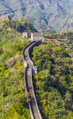Wallpaper Mural Great Chinese Wall leading to a watchtower in Huangyaguan, China Torontodigital.ca