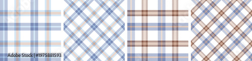 Check design seamless pattern set.tartan plaid for dress ,flannel skirt, tablecloth other modern and fashion summer textile print.