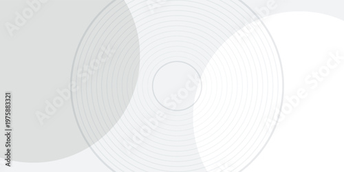White geometric abstract background overlap layer on bright space with lines effect decoration. Modern graphic design element circles style concept for banner, modern vector ilustration