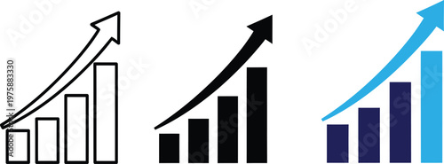 graph, growth, up, icon, signs, arrow, diagram, process, symbol, business, concept, idea, collection, motion, analysis, plan, strategy, success, target, planning, startup, statement, generator, result