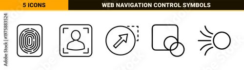 Minimalist web and ui interface outline icon set