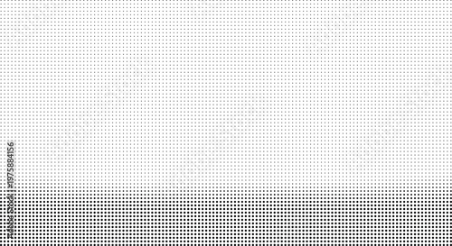Abstract black and white digital glitch pattern with halftone dots and horizontal lines isolated on transparent background, Vector, illustration