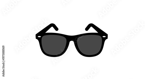 Black sunglasses isolated on white background for fashion and lifestyle