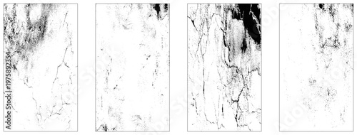 Grunge texture effect set. Distressed overlay rough textured. Abstract vintage monochrome. Black isolated on white background. Graphic design halftone style concept for banner.