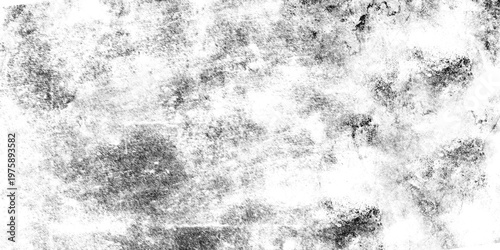 Fotografía Black and white grunge texture with dark spots and stains on transparent backgro