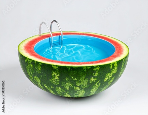 Piscine dans une pastèque, idée de rafraichissement