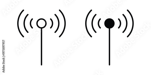 Antenna icon. glyph solid icons collection. Line icons