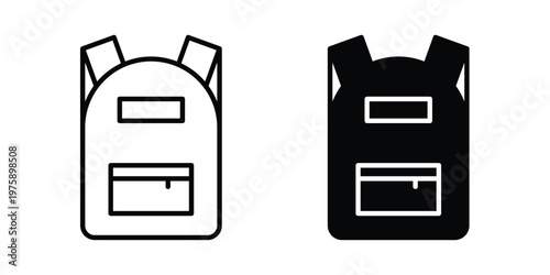 Backpack icon. glyph solid icons collection. Line icons