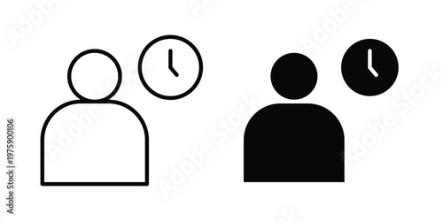 Busy icon. glyph solid icons collection. Line icons