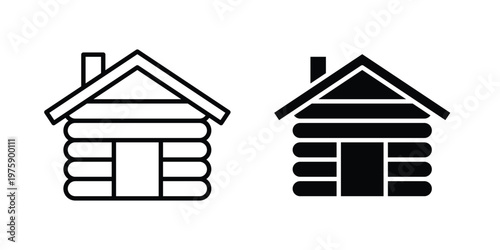 Cabin icon. glyph solid icons collection. Line icons