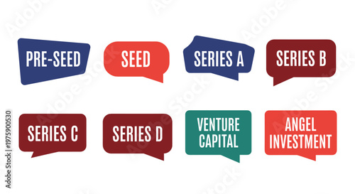 A comprehensive visual representation of various funding stages, from pre-seed to angel investment, crucial for startup growth and venture capital.