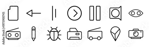 Free Download Minimalist UI UX line icon set for web and mobile design - GFXLoad