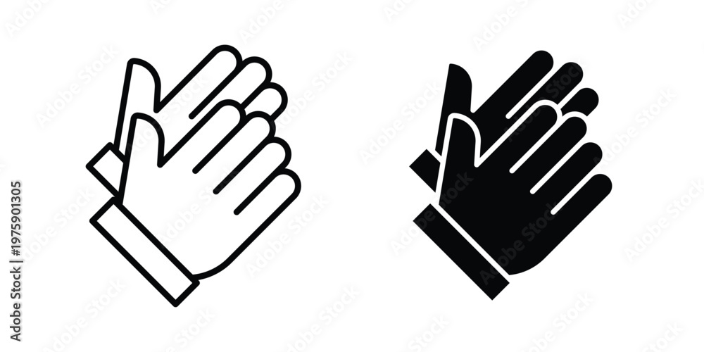 Obraz premium Clap icon. glyph solid icons collection. Line icons