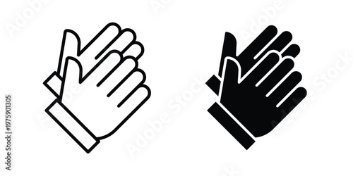 Clap icon. glyph solid icons collection. Line icons