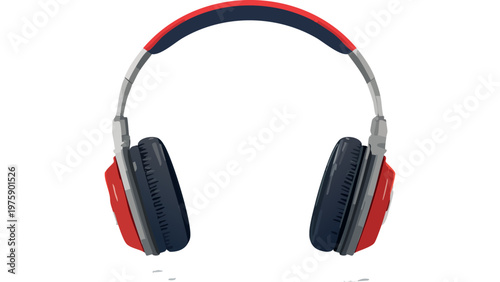 Over ear headphones icon representing immersive audio listening device used for music enjoyment and studio monitoring vector