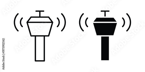 Control Tower icon. glyph solid icons collection. Line icons
