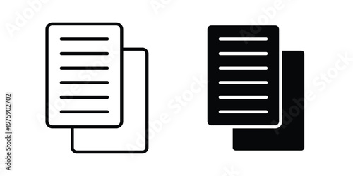 Copy icon. glyph solid icons collection. Line icons
