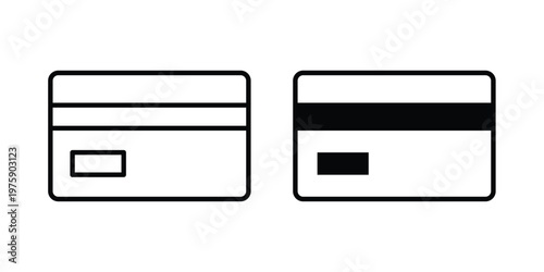 Credit card icon. glyph solid icons collection. Line icons