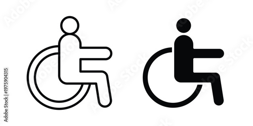 Disable icon. glyph solid icons collection. Line icons