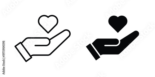 Donate icon. glyph solid icons collection. Line icons