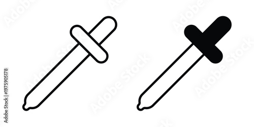 Dropper icon. glyph solid icons collection. Line icons