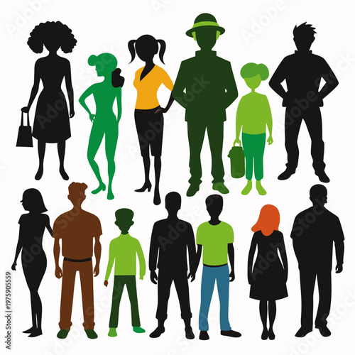 Diverse Group of People Illustration Representing Community and Inclusion