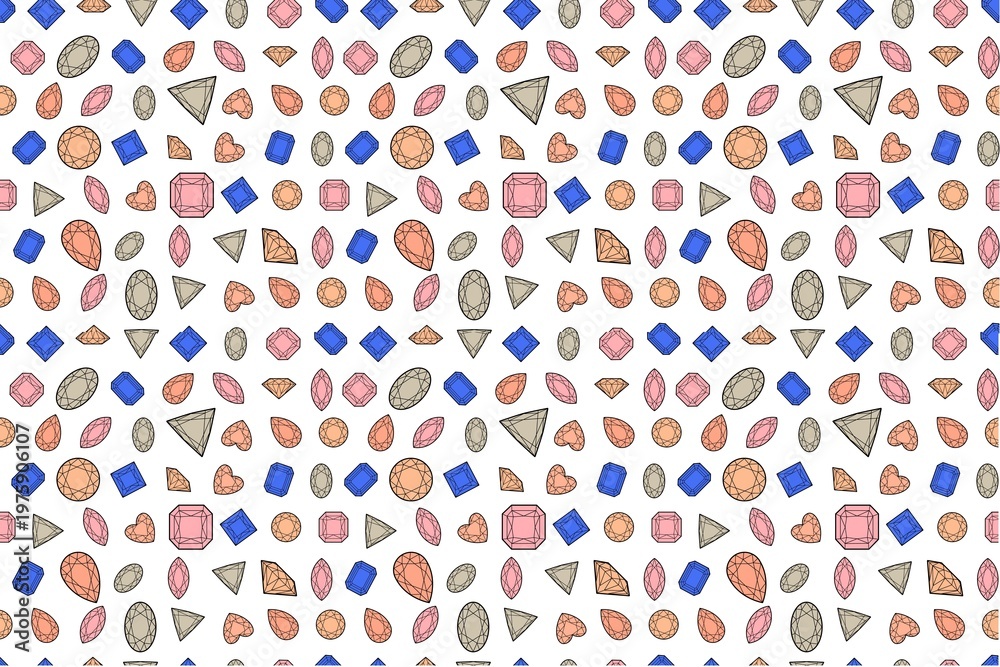 Obraz premium vibrant seamless pattern of colorful abstract shapes