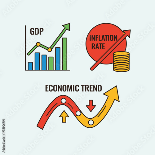 Economic Trend Graph: GDP Growth, Inflation Rate, and Overall Trend Analysis