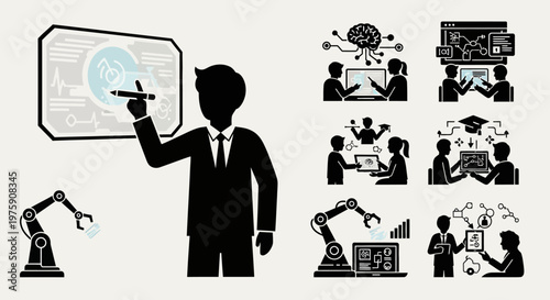 Robotics and AI Education: Teacher Explains Future Technology to Students