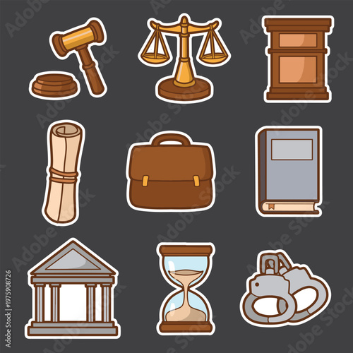 set of law good for sticker, badge element design, print design, etc