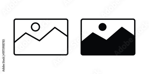 Gallery icon. glyph solid icons collection. Line icons