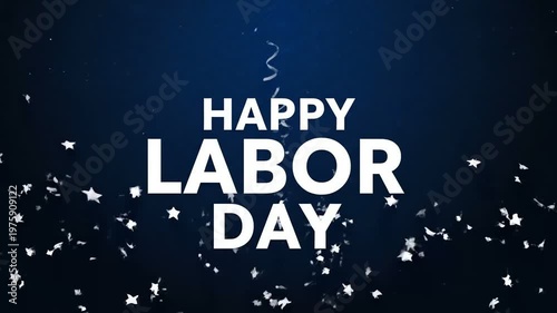 Happy Labor Day text on dark background