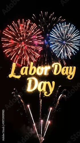 Labor Day Fireworks Display at Night