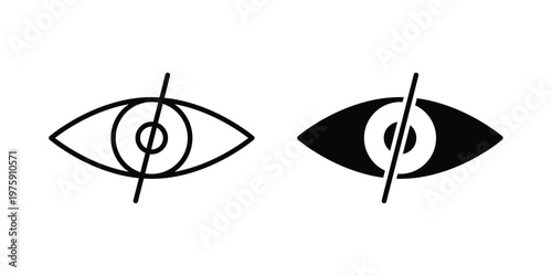 Hide icon. glyph solid icons collection. Line icons