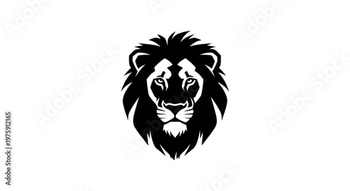 Majestic Lion Head Vector Illustration on White Background.