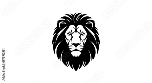 Majestic Lion Head Logo Design with Detailed Mane.
