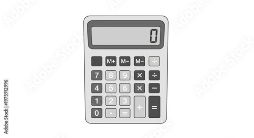 Digital Calculator with LCD Screen and Buttons, Office Supply